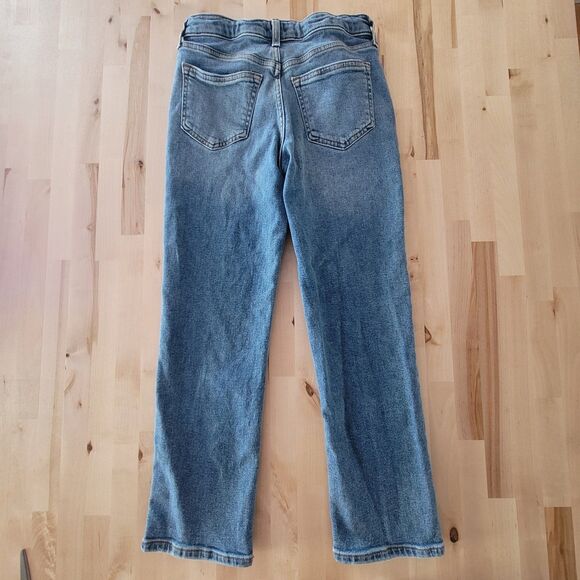 Forever 21 KIDS Girls SZ 9/10 Flared Denim Jeans Blue Adjustable Waist Preppy - Picture 4 of 15